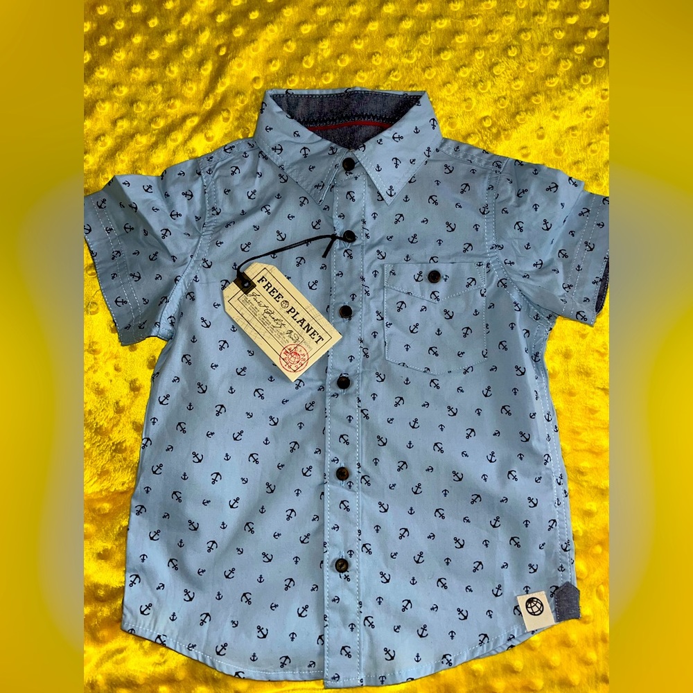 Toddler button down anchor design